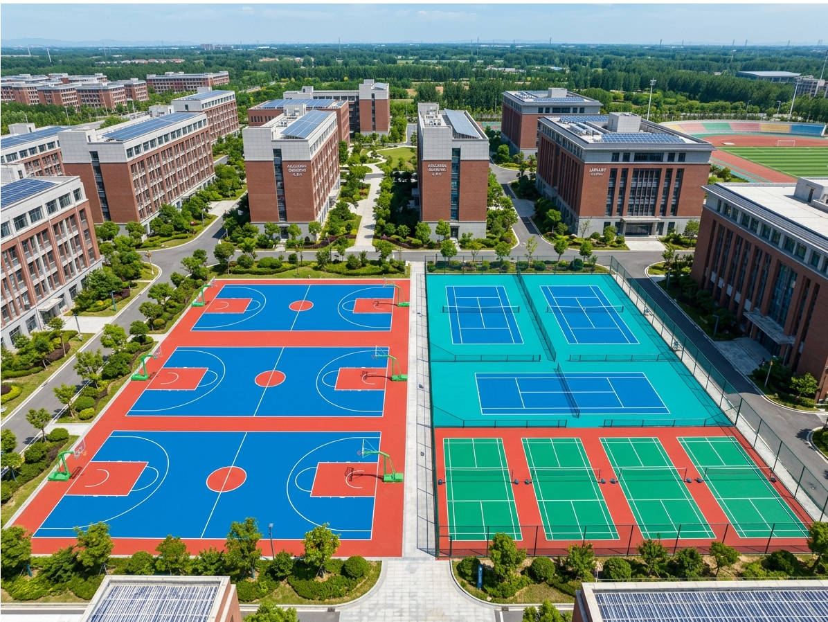 成都市硅PU球场全塑型塑胶跑道 - 价格